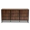 Baxton Studio Neil Modern Walnut Brown Finished Wood and Black Finished Metal 3-Door Dining Room Sideboard Buffet 178-11214-Zoro - alternate 7